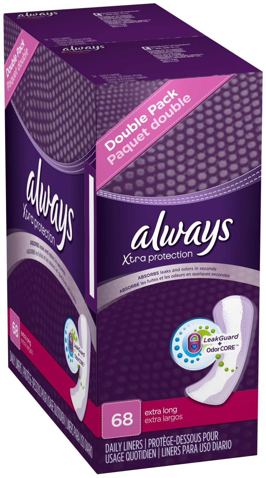 Always Driliners, pantiliner extra largo sin aroma, para protección diaria discreta