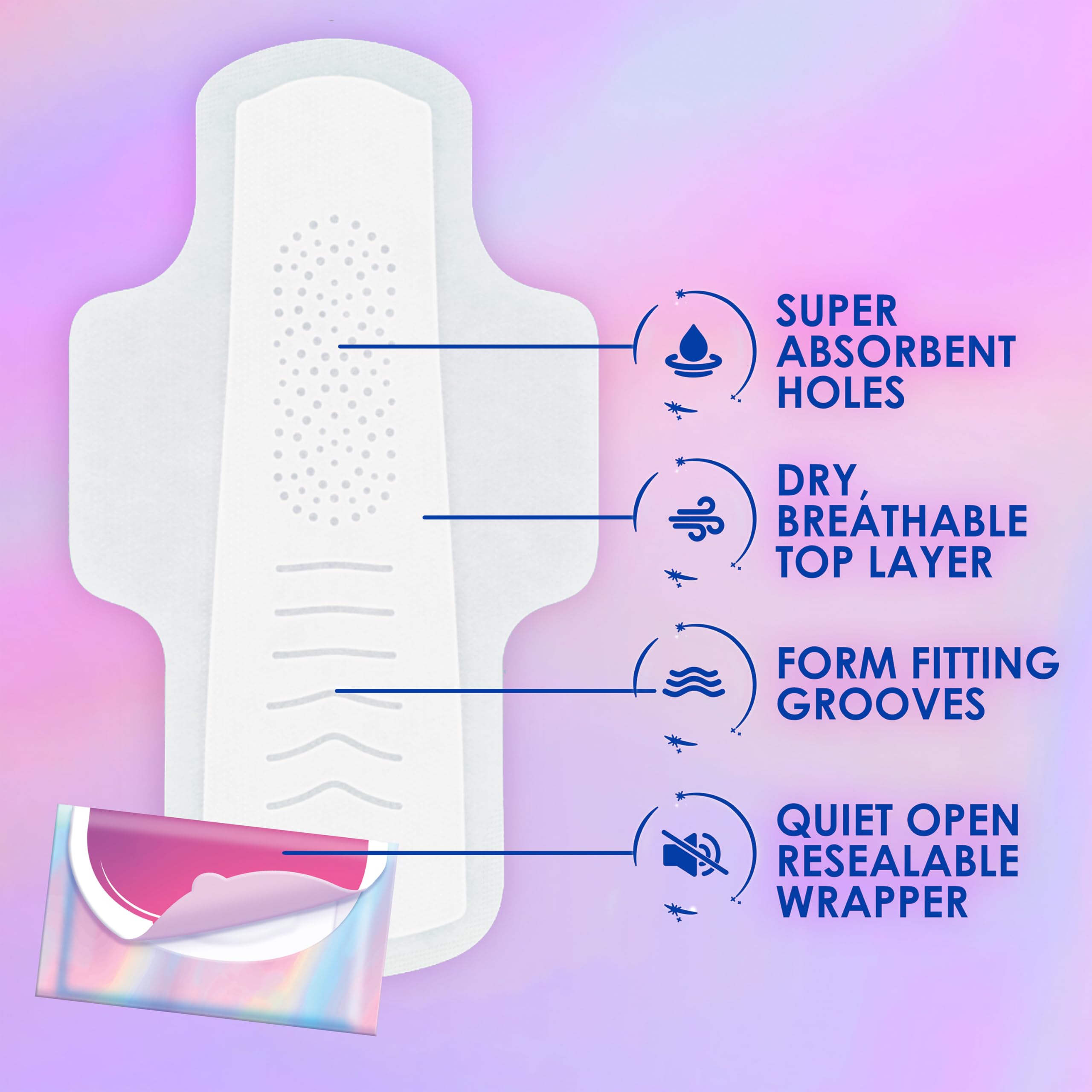 Always Pocket FlexFoam Pads con alas ofrece seguridad durante el día.