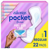 Always Pocket FlexFoam Pads con empaque compacto para llevarlo contigo.