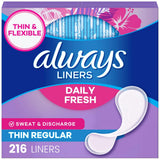 Always protector diario ultrafino con capa transpirable para mantenerte seca.