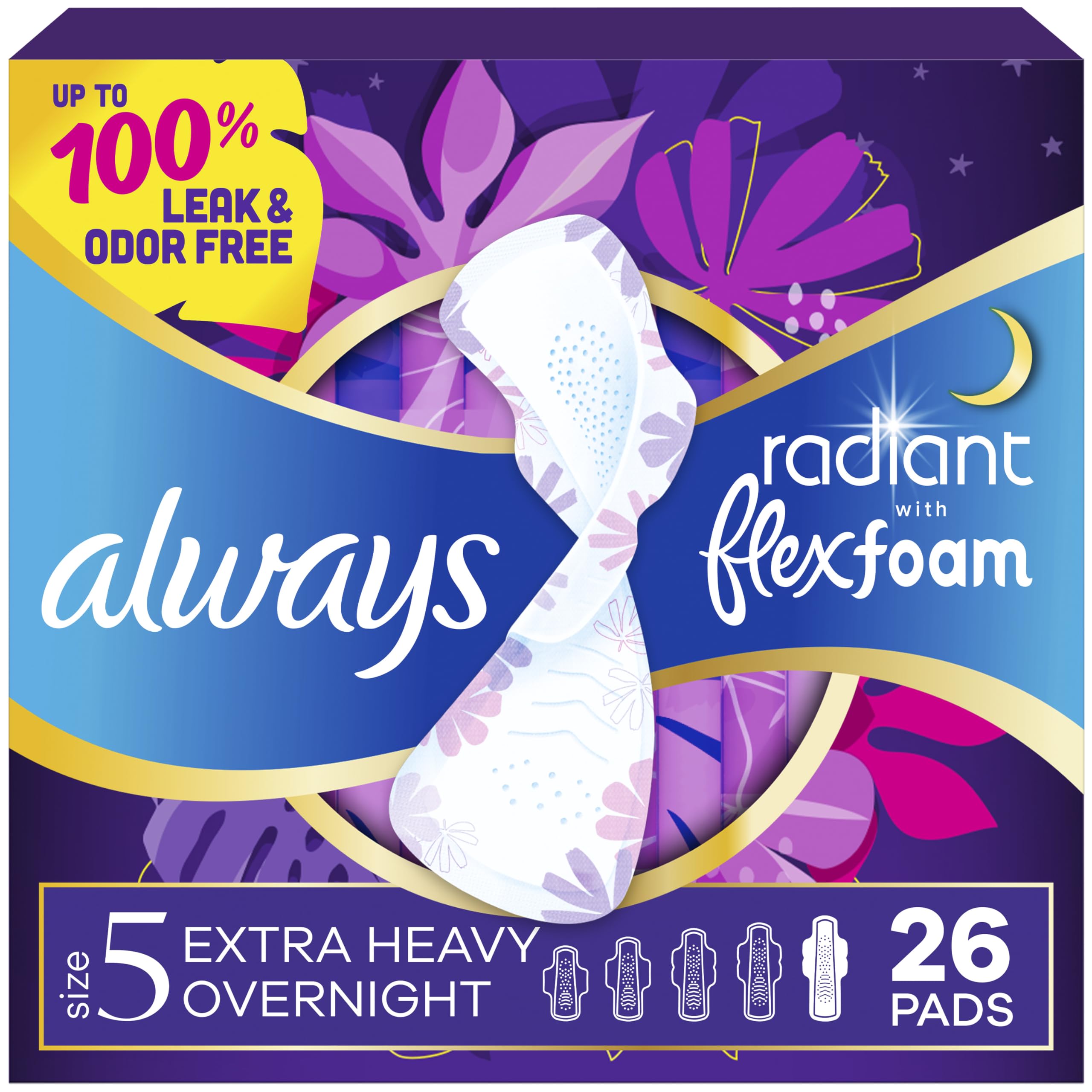 Always Radiant FlexFoam con Alas: protección segura y cómoda durante la jornada