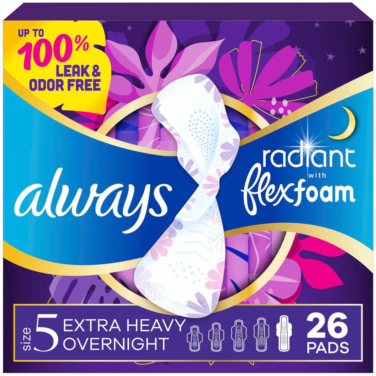 Always Radiant FlexFoam con Alas: protección segura y cómoda durante la jornada