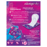 Always Radiant Liners ofrecen absorción 3x para mayor comodidad diaria.
