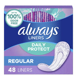 Always Radiant protectores diarios, regular sin perfume, uso diario discreto.