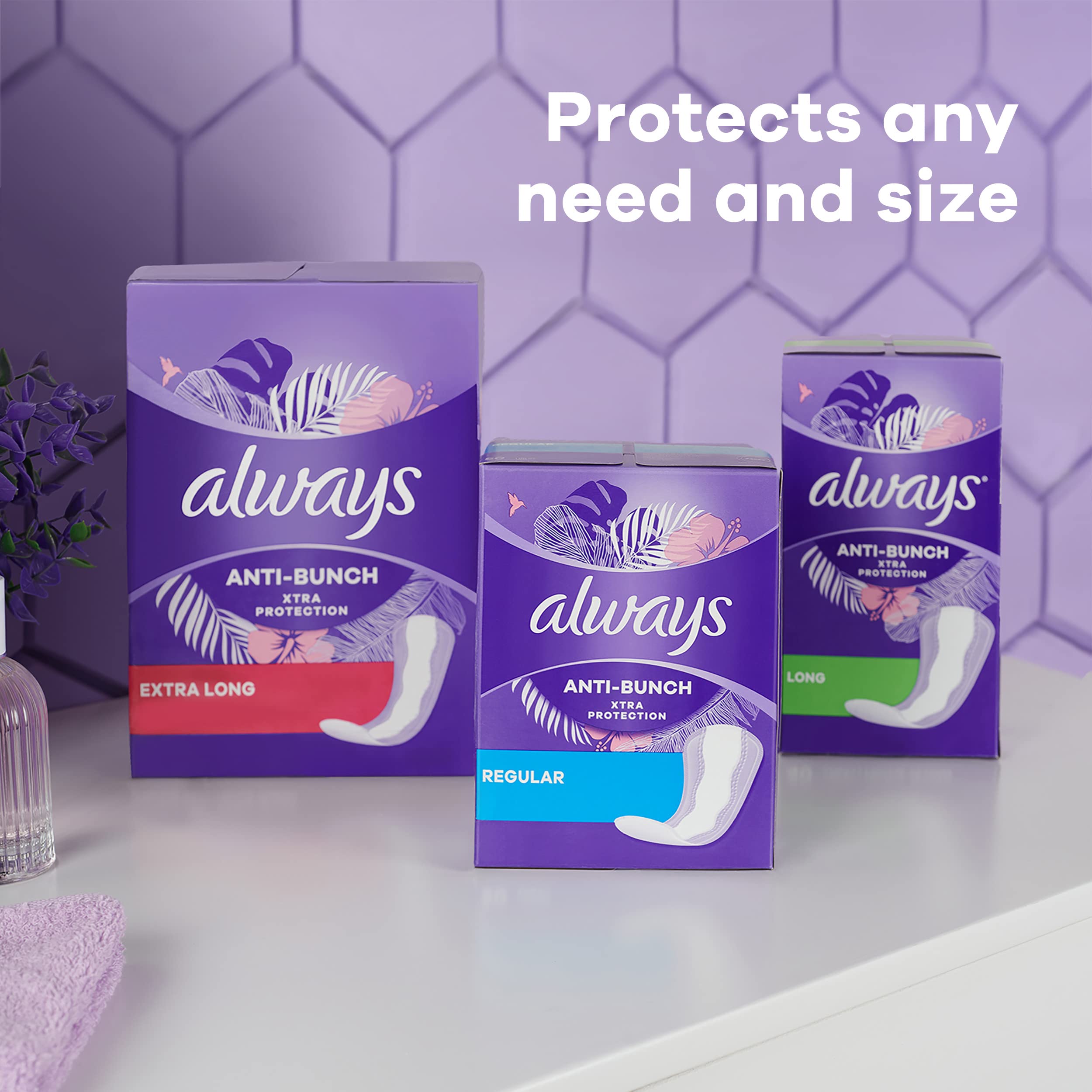 Always Radiant sensación suave protección discreta bajo la ropa