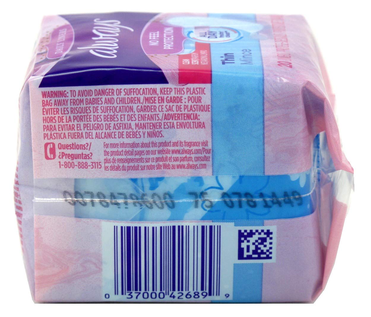 Always Thin con ajuste seguro, se mantienen en su lugar