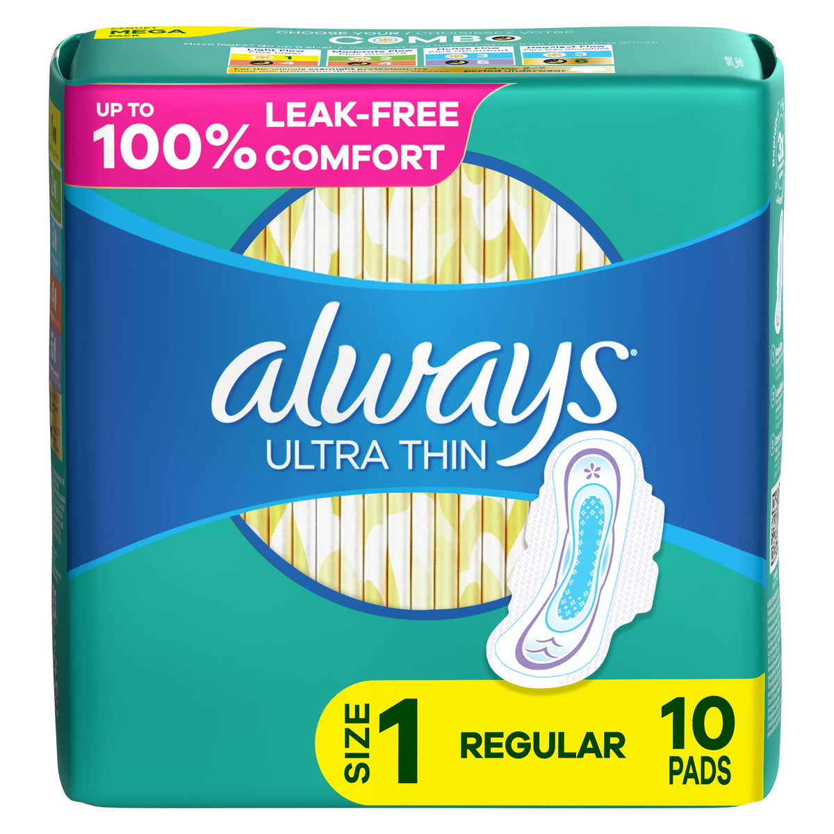 Always toalla sanitaria ultrafina talla 1 con alas para protección diaria