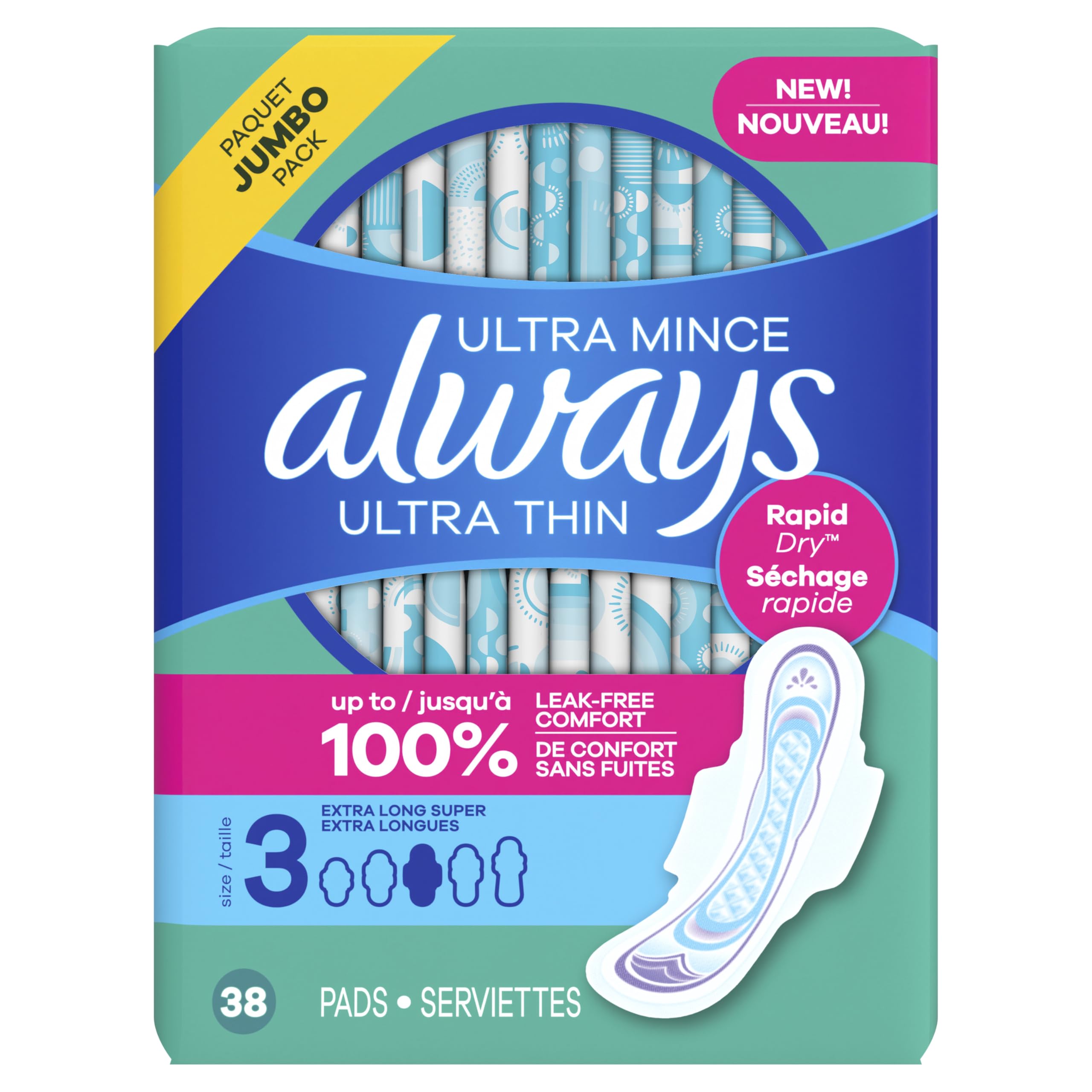 Soporte para flujo intenso y noche con Always Ultra Delgadas