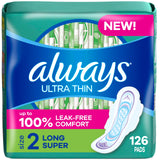 Always Ultra Thin Pads con Alas, empaque de tres paquetes para conveniencia diaria