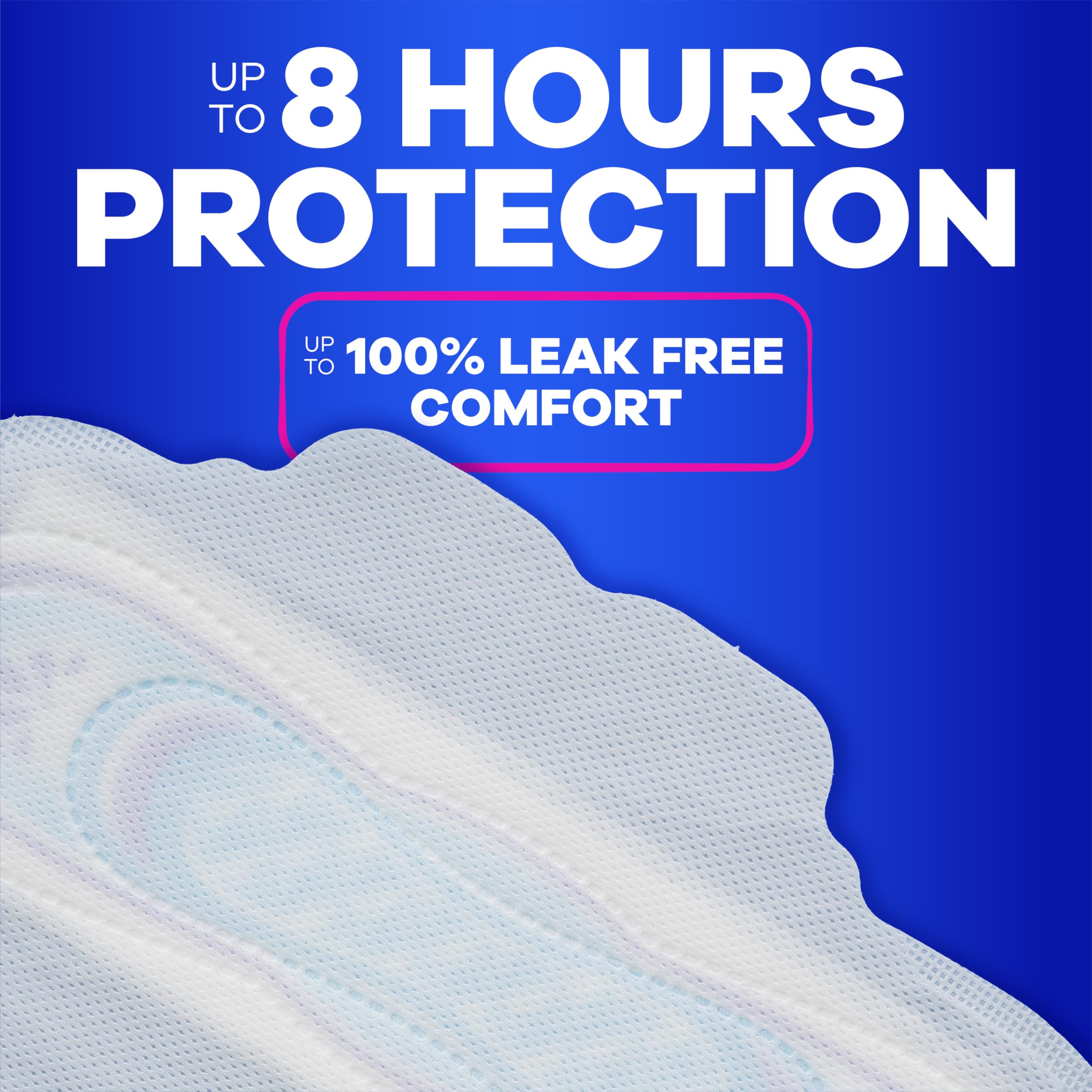 Always Ultra Thin Pads con Alas, núcleo que ayuda a evitar filtraciones durante el día