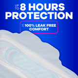 Always Ultra Thin Pads con Alas, núcleo que ayuda a evitar filtraciones durante el día