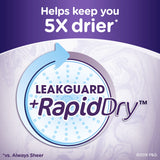 Always Xtra Protection Daily Liners Largos Adhesivo borde a borde mantiene el liner en su lugar