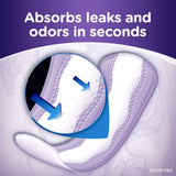 Always Xtra Protection Daily Liners Largos Core LeakGuard RapidDry mantiene la sequedad durante el día