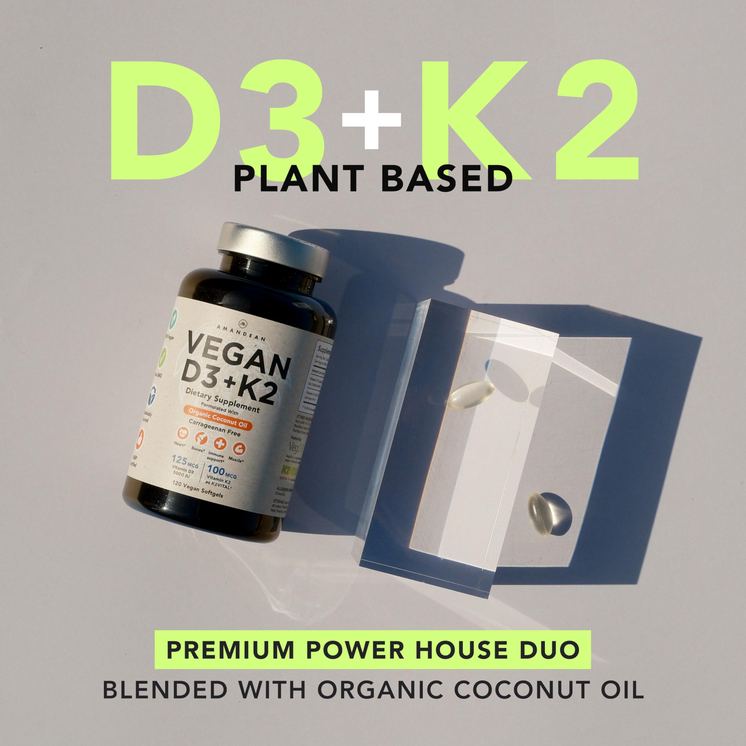 AMANDEAN cápsulas blandas sin carragenina para una ingesta rápida.