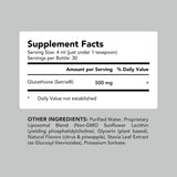 AMANDEAN Glutatión liposomal, envase oscuro, protege la fórmula.