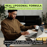 AMANDEAN Glutatión liposomal, logotipo legible, confianza de marca.