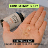 AMANDEAN K2 MK-7, alta potencia para salud ósea y arterial.