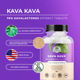 Amazing Botanicals Kava Extracto Tabletas etiqueta clara: información detallada.