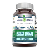 Amazing Formulas Ácido Hialurónico 100 mg, cápsula, apoyo a la hidratación diaria de la piel