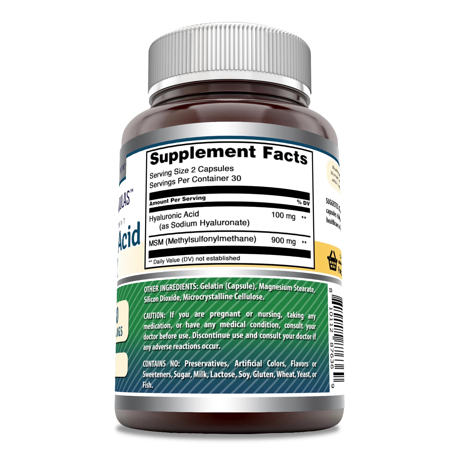 Etiqueta frontal del producto que destaca pureza y potencia de Amazing Formulas