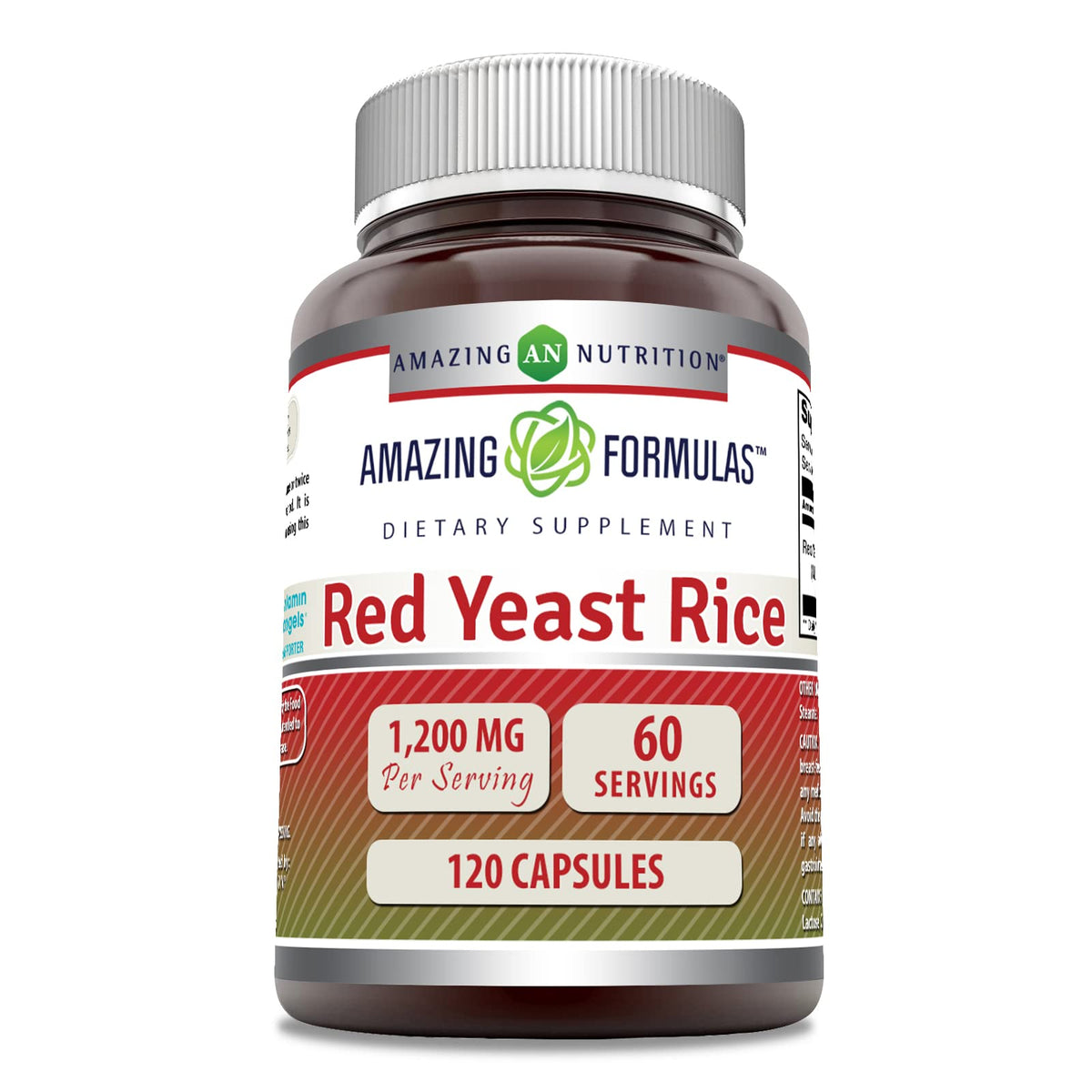 Amazing Formulas Arroz de Levadura Roja envase: cápsulas fáciles de tomar en la rutina diaria.