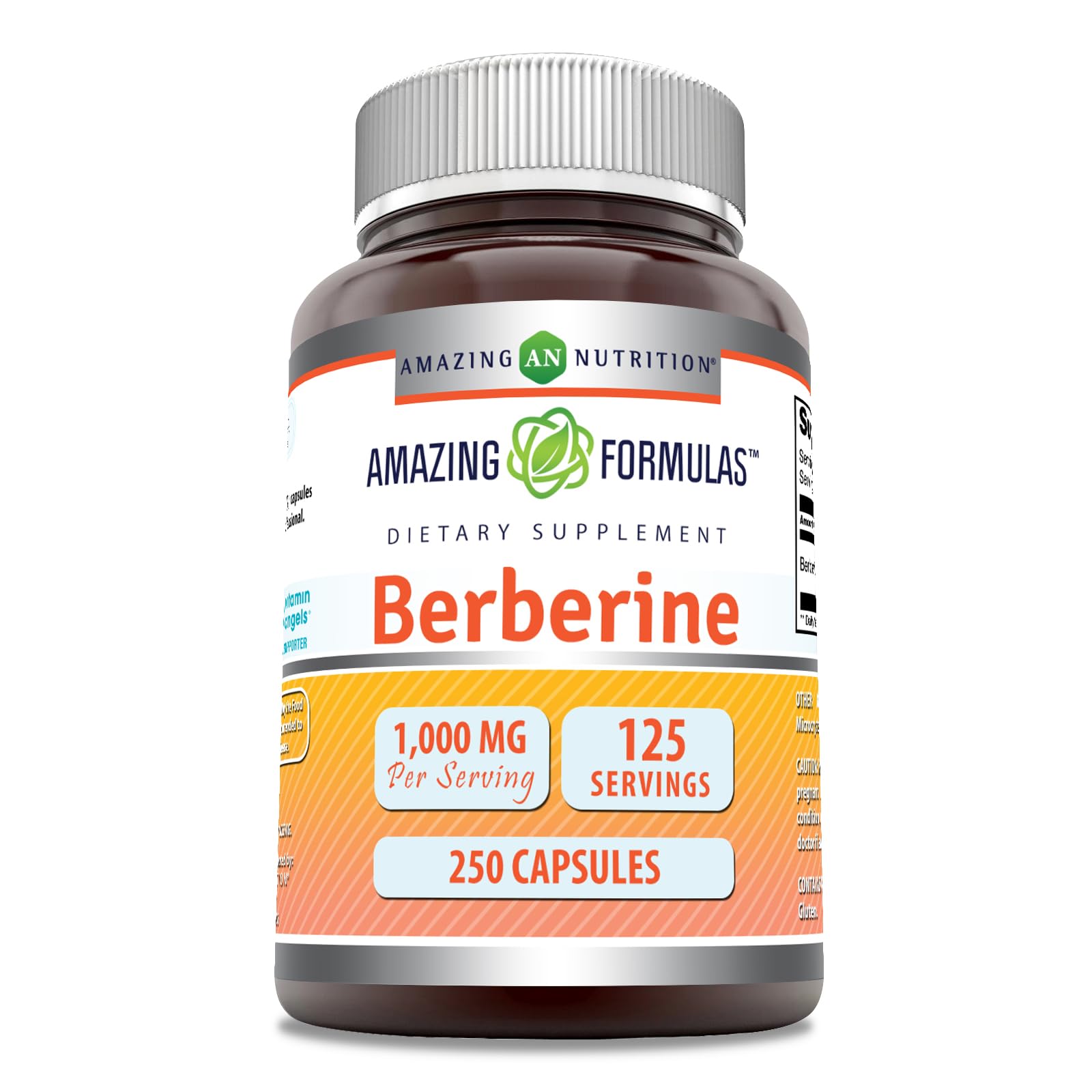 Amazing Formulas Berberina 1000mg en bote, apoyo diario