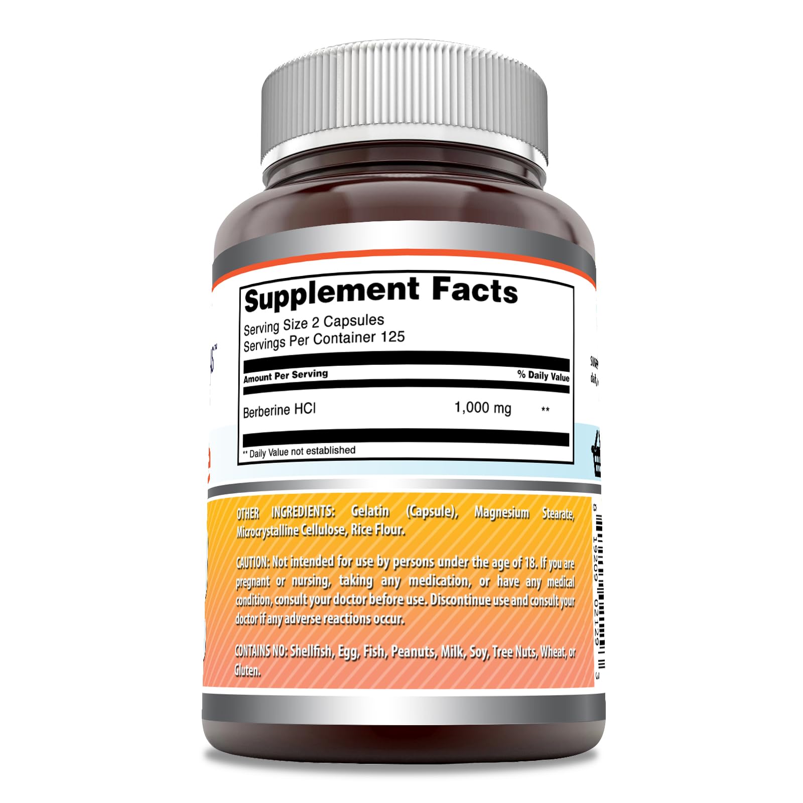 Cápsulas de Berberina 1000mg para toma diaria rápida