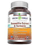 Amazing Formulas boswellia, cápsulas vegetarianas en botella, soporte para movilidad diaria.