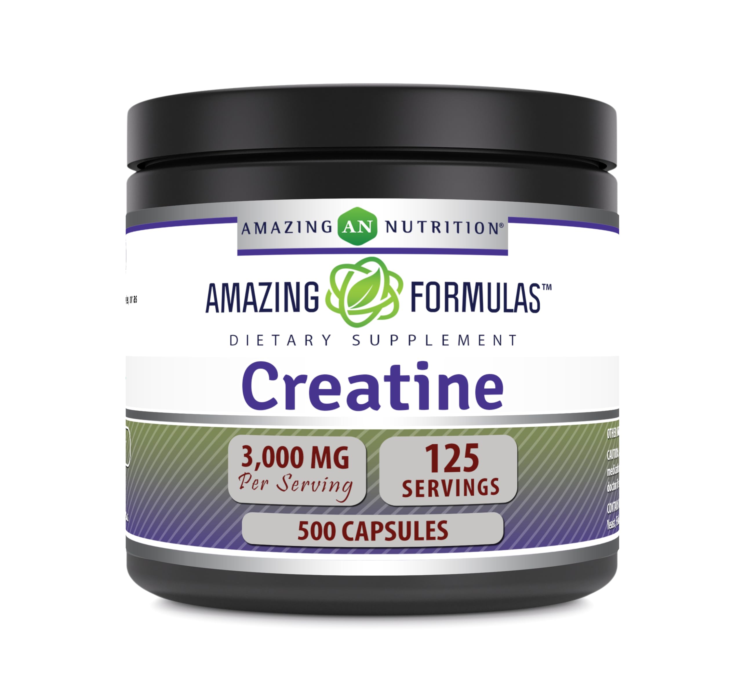 Amazing Formulas Creatina 3000 mg, caja del producto, ideal para sesiones de entrenamiento.