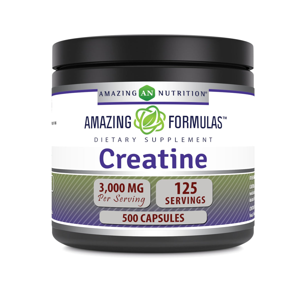 Amazing Formulas Creatina 3000 mg, caja del producto, ideal para sesiones de entrenamiento.