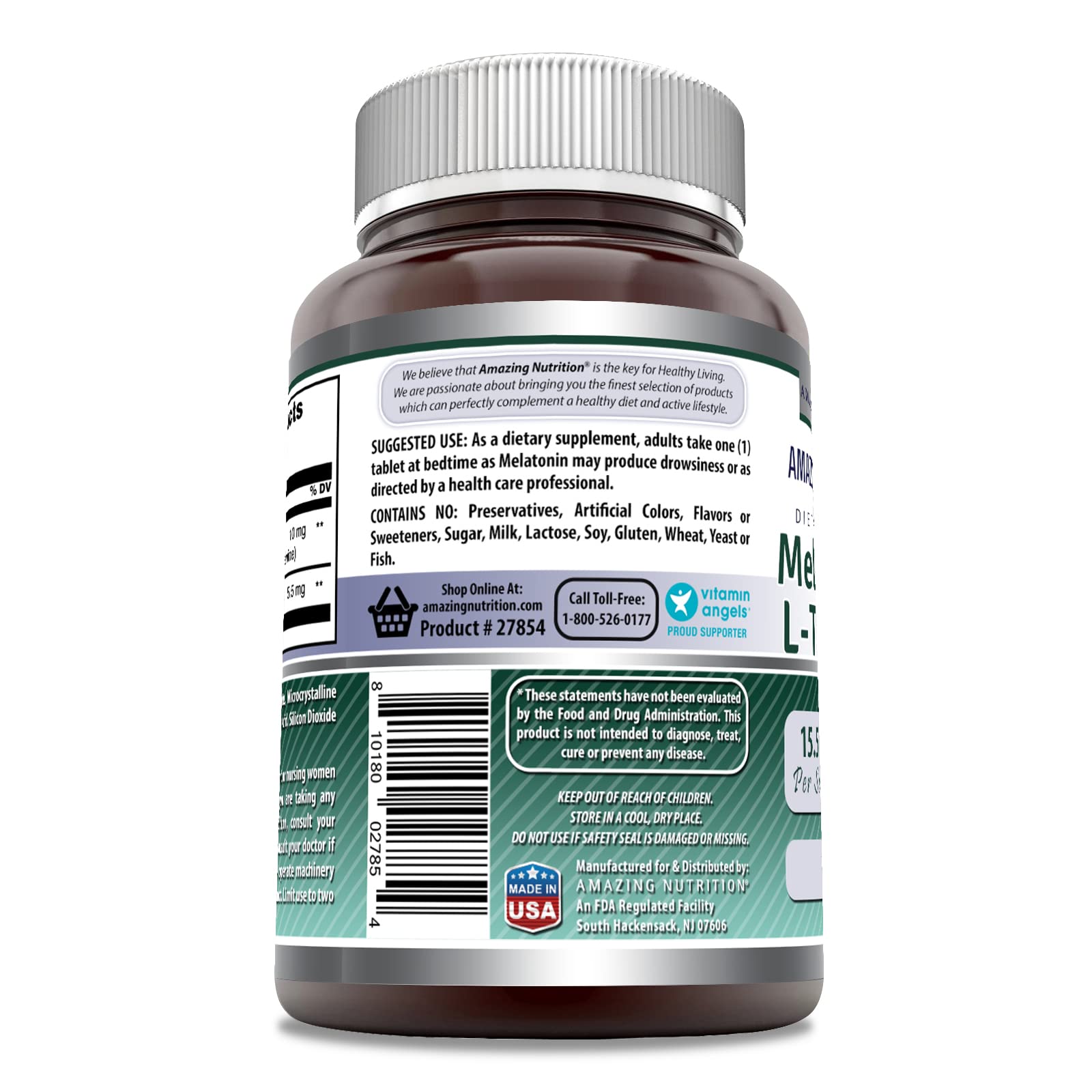 Envase de 120 tabletas de Amazing Formulas, práctico para uso diario.