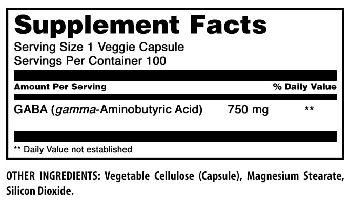 Sello libre de OGM en el envase de Amazing Formulas GABA