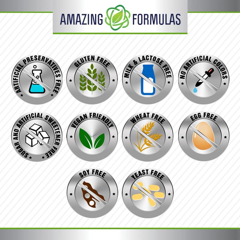 Cápsulas sin gluten de Amazing Formulas GABA