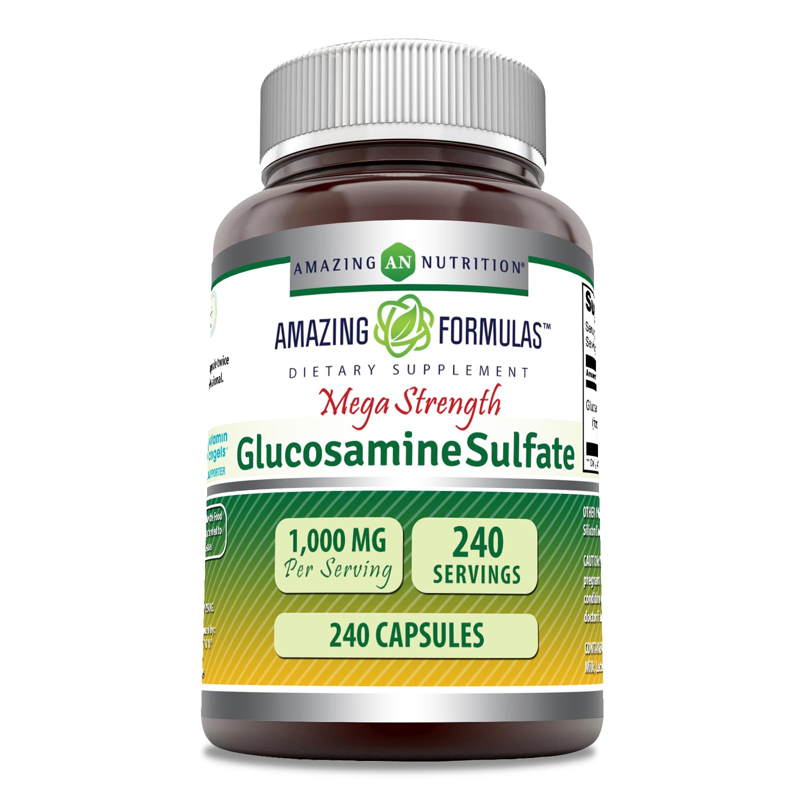 Amazing Formulas Glucosamina en botella: cápsulas fáciles de tomar para uso diario