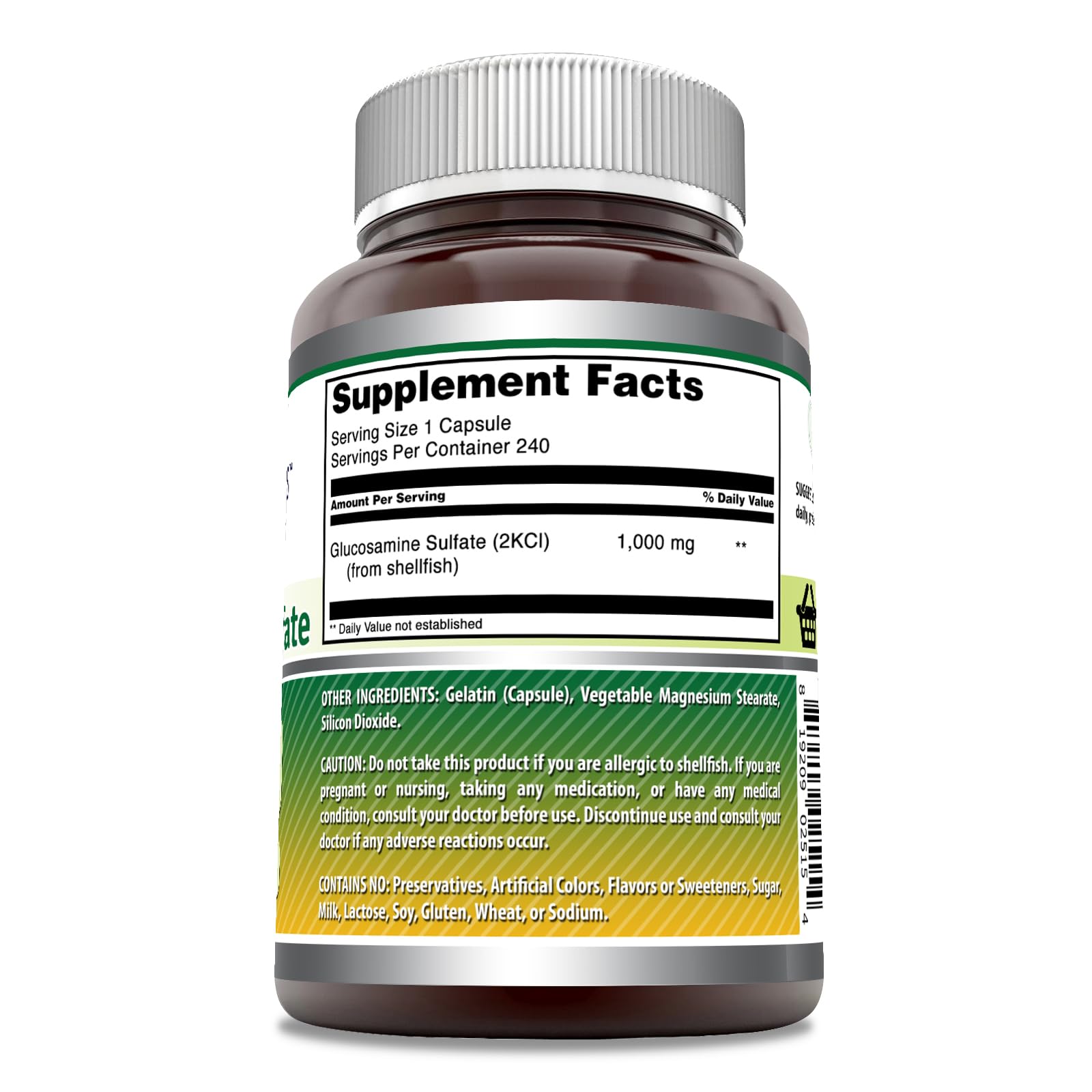 Amazing Formulas Glucosamina cápsula en primer plano: fácil de tragar para movilidad diaria potencial