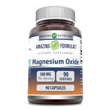 Amazing Formulas Magnesio Óxido 500 mg, botella frontal, apoyo diario