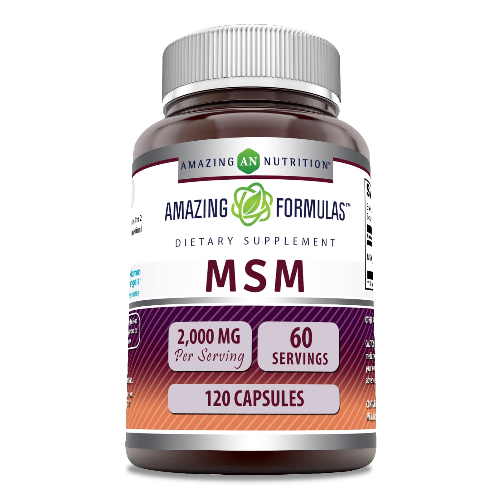 Amazing Formulas MSM cápsulas 2000 mg para uso diario y cómodo