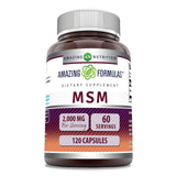 Amazing Formulas MSM cápsulas 2000 mg para uso diario y cómodo