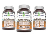 Botella de Amazing Formulas Nattokinasa de 100 mg para apoyo diario a la salud.