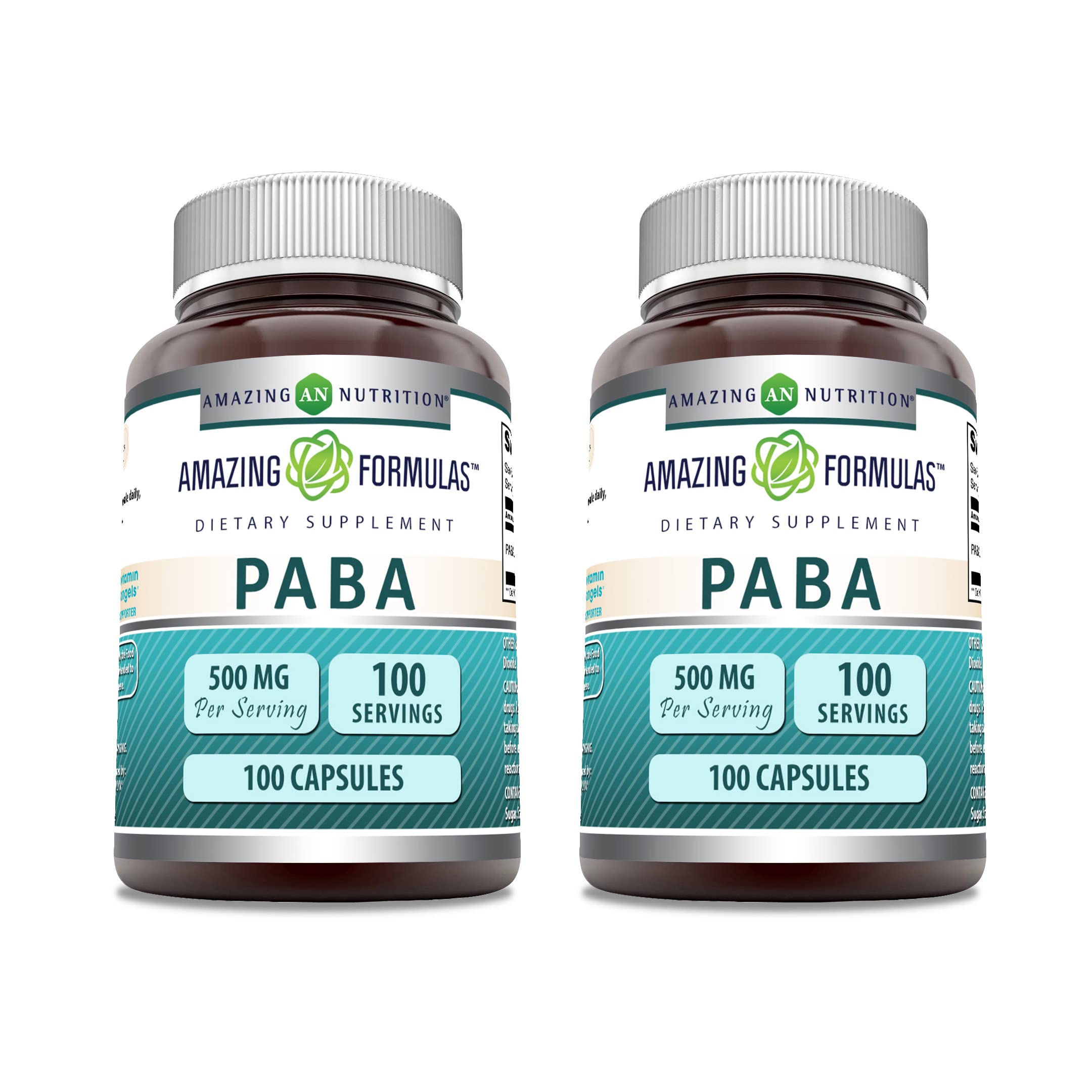 Amazing Formulas PABA Suplemento en cápsula, apoyo para la rutina diaria de bienestar