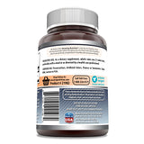 Amazing Formulas Selenium 200 mcg frasco posterior muestra información de dosis.