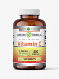 Amazing Formulas Vitamina C 1000 mg, tabletas en botella para uso diario.