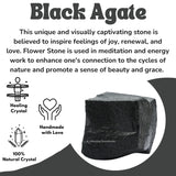Amazing Gemstone Ágata Negra cruda, certificado de autenticidad incluido.