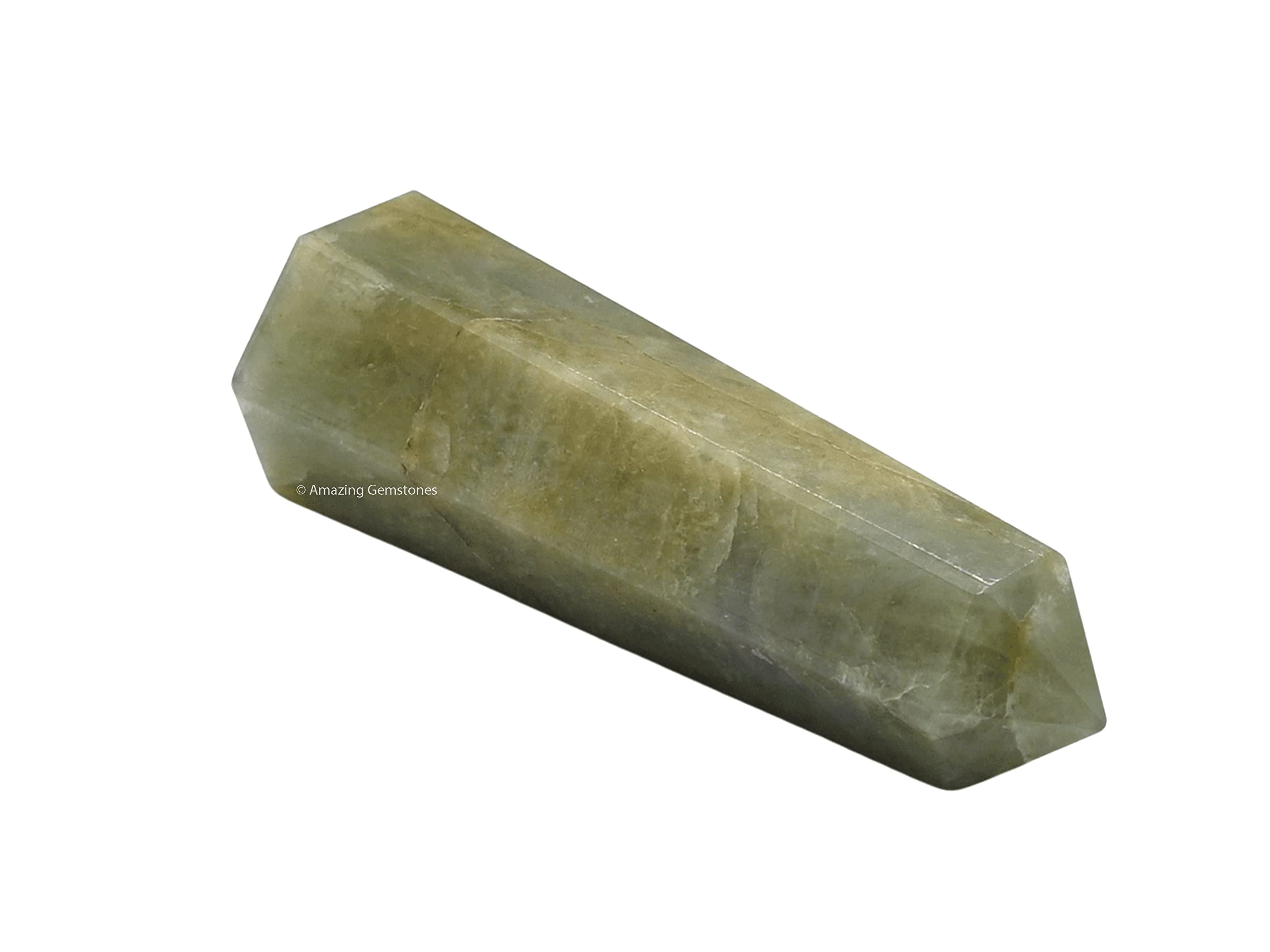Amazing Gemstone aguamarina amarilla punta-cristal para dirigir energía