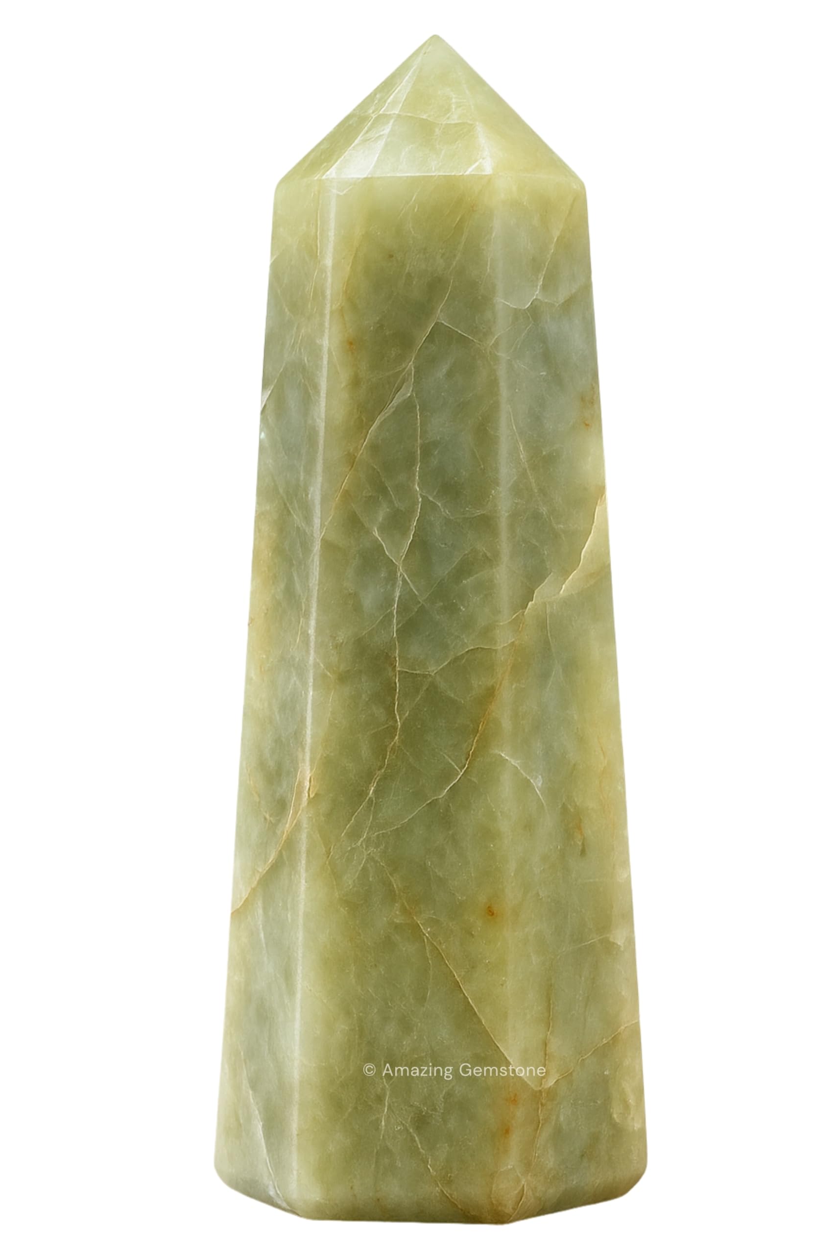 Amazing Gemstone aguamarina amarilla torre-cristal para enfocar energía