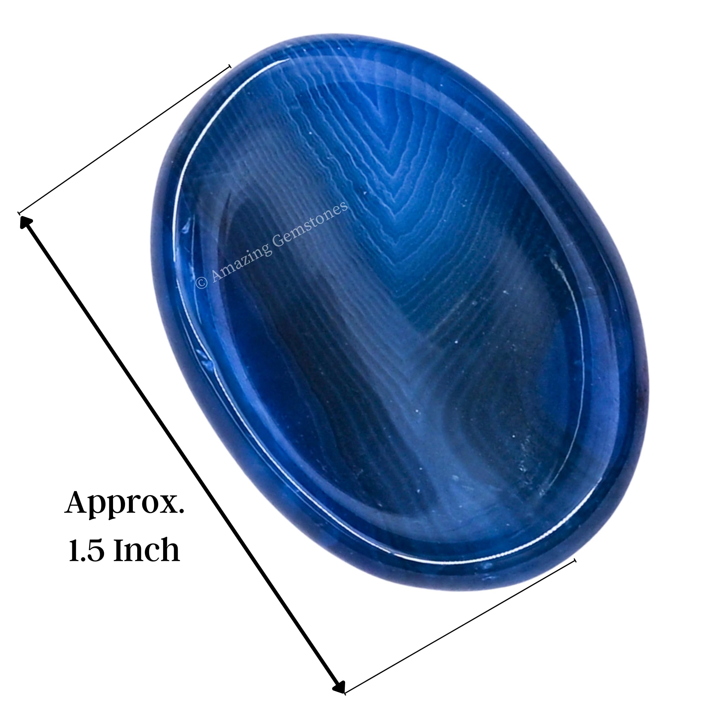 Amazing Gemstone Alma: piedra azul ágata para mindfulness y equilibrio diario.