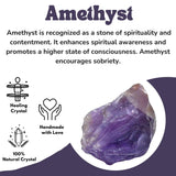 Amazing Gemstone amatista en hermosa bolsa de regalo.