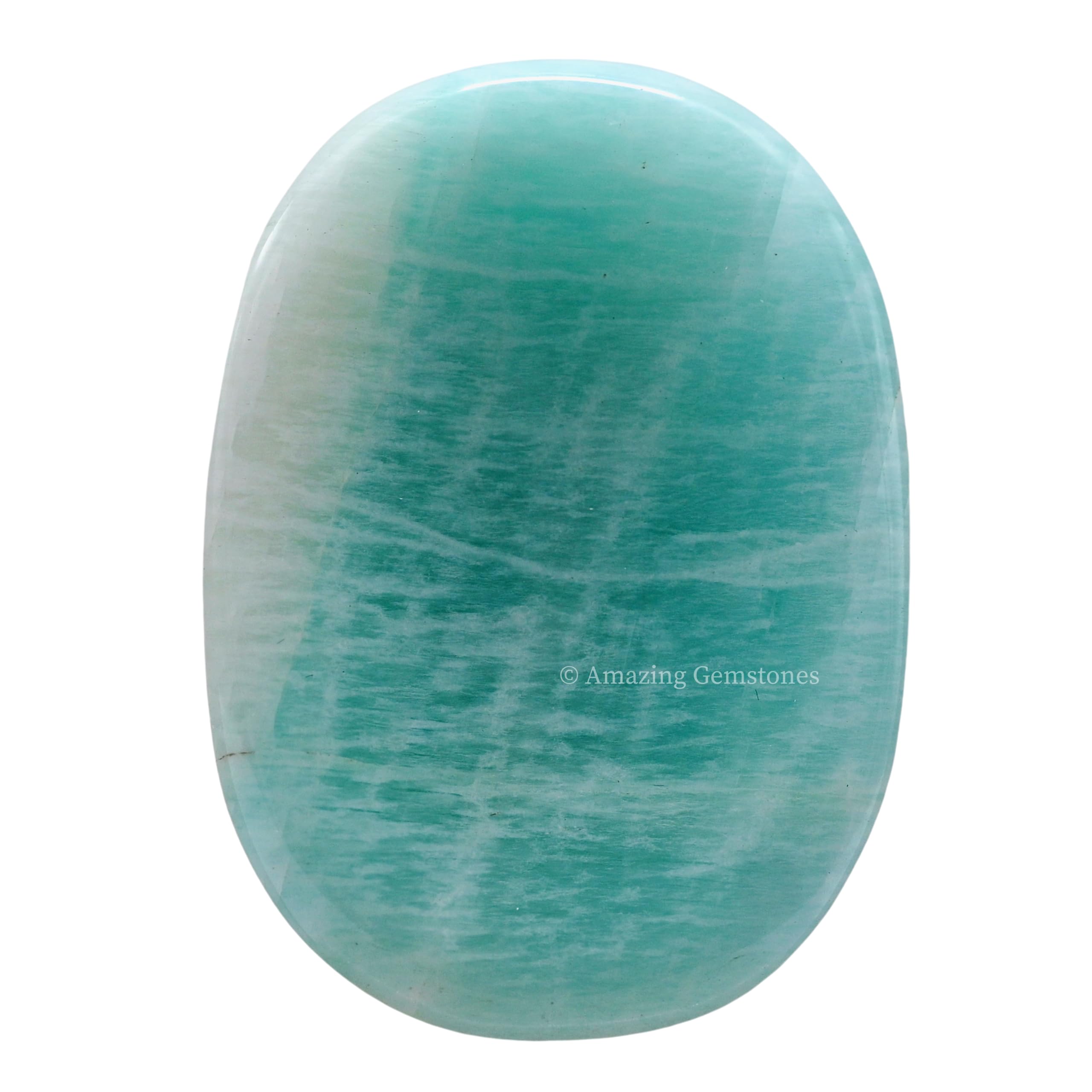 Amazing Gemstone Amazonite en palma: práctica para relajación y concentración sostenida.