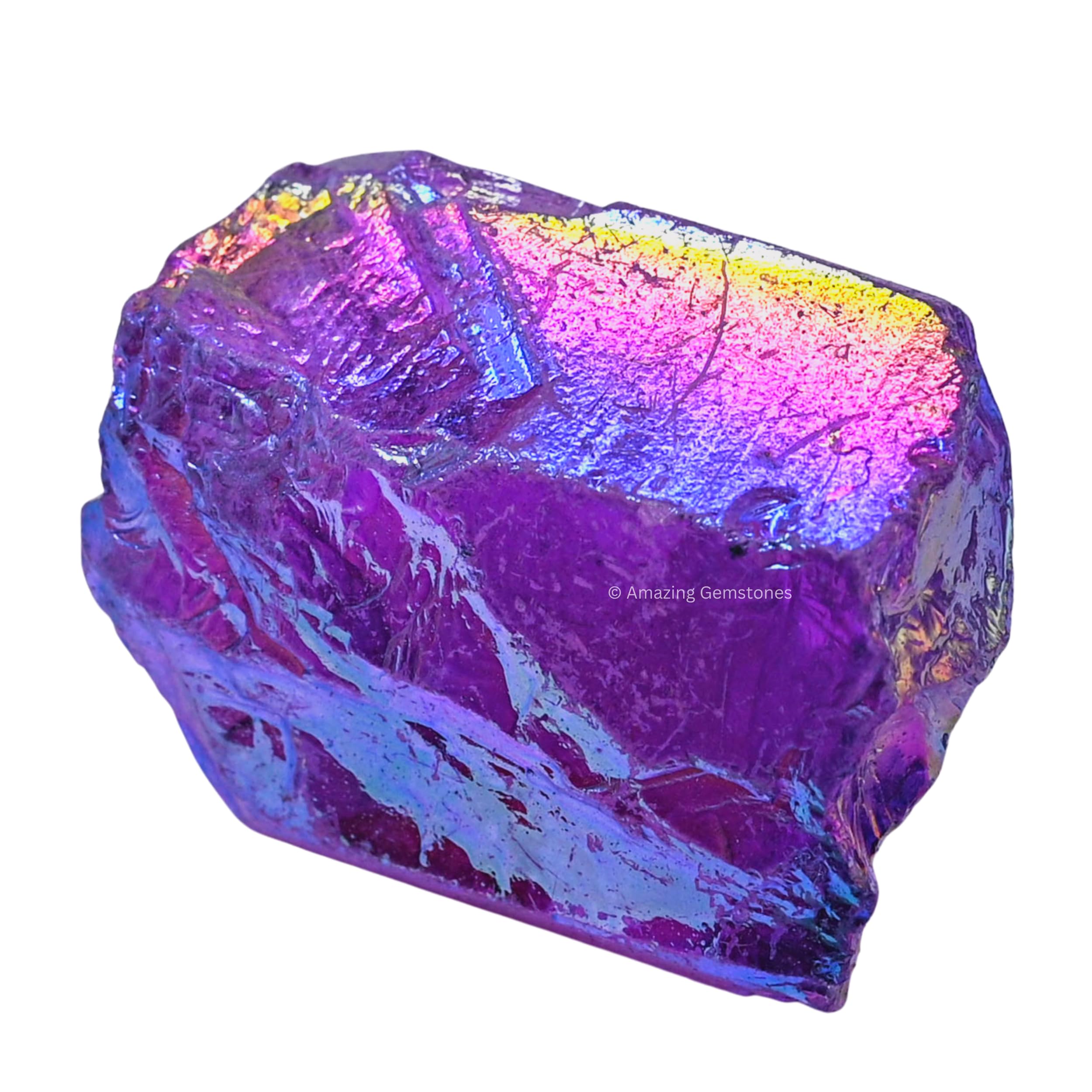Amazing Gemstone Amethyst Aura Quartz para meditacion y calma mental.