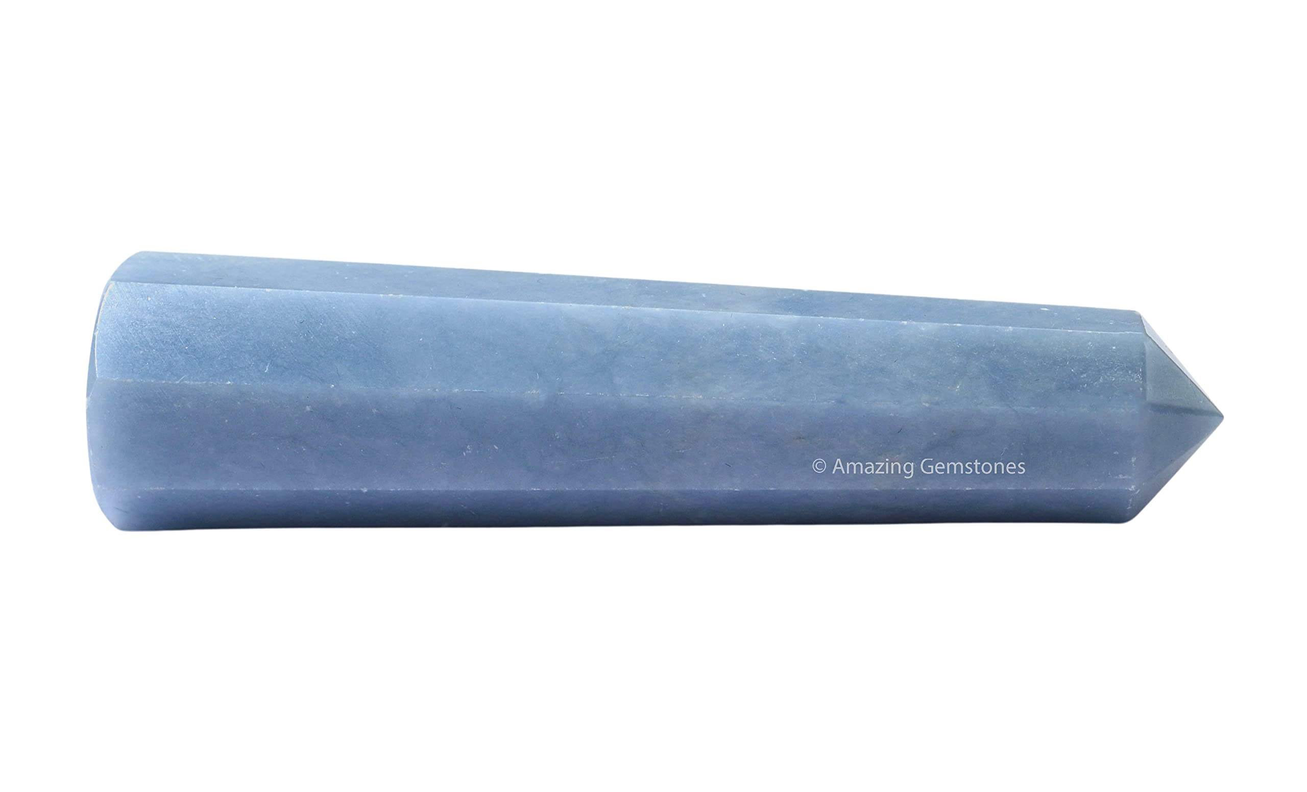 Amazing Gemstone Angelite: obelisco cristal centrado para focalizar energía y equilibrio emocional